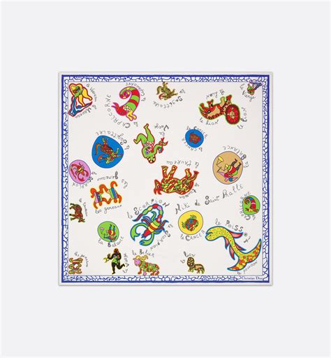 Niki de Saint Phalle Dragon Zodiac 70 Square Scarf 